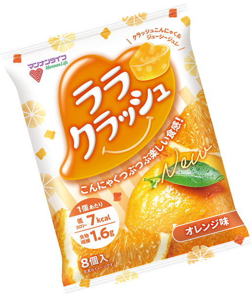 50％OFF】 マンナンライフ ララクラッシュ オレンジ味 6袋