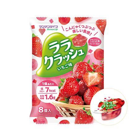 いちご味 ララクラッシュ 商品ラインナップ 株式会社マンナンライフ いちご味 ララクラッシュ 商品ラインナップ 株式会社マンナンライフ